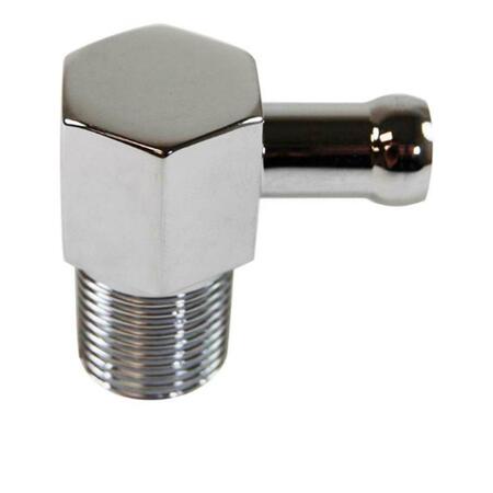 RACING POWER Aluminum 90 deg Fitting, Chrome RPC-R4532